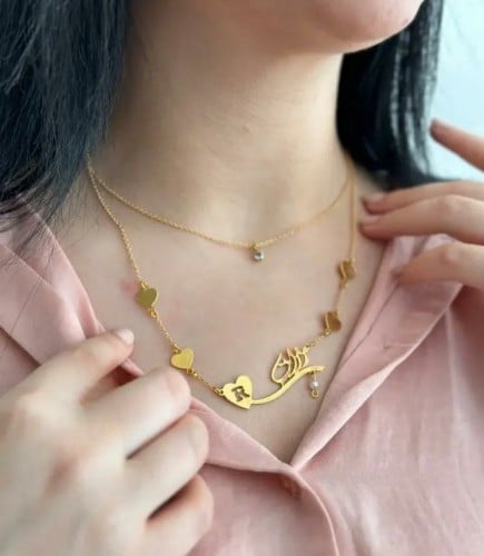 سلسال نجمة مطلي ذهب