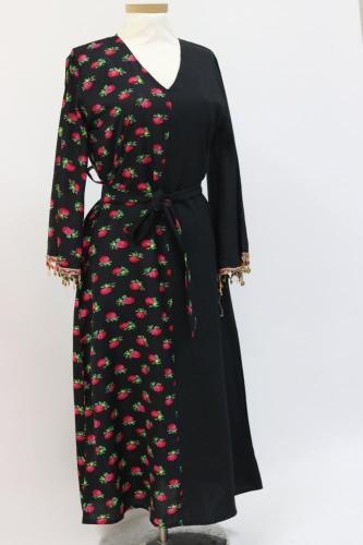 جلابيه نسائي اسود - طويل