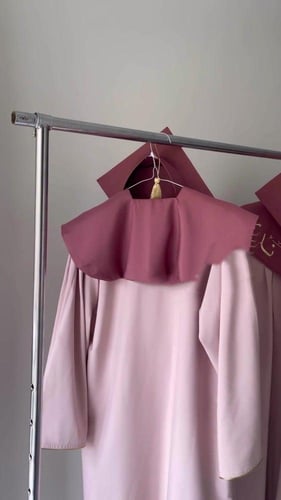 عبايات تخرج 2024 تفصيل العباية و تطريز الوشاح والق...