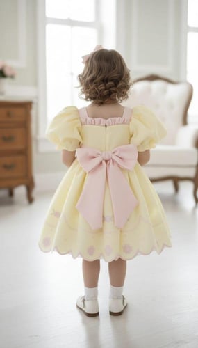 فستان لوليتة +طوق الفيونكة وبدون جيبون متوفر جيبون...