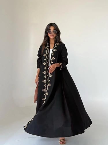 عباية كتان كلوش طيف