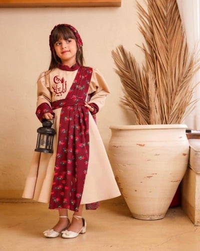 فستان شالكي رمضان للاطفال بالاسم