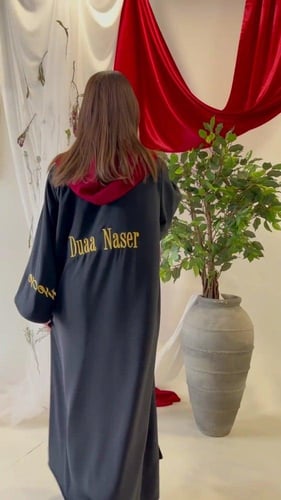 عبايات تخرج 2024 تفصيل العباية و تطريز الخلف والكم...