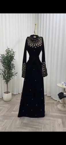 فستان سهره تطريز شك يدوي