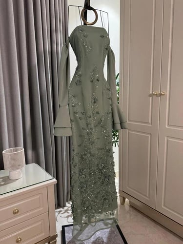 فستان شمس تطريز شك يدوي