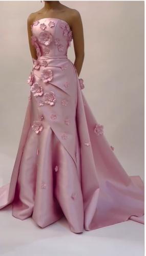 فستان ميكادو وردي سهرة