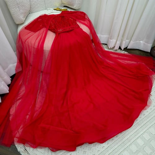 فستان سهرة ترتر لونين