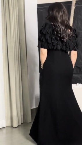 فستان ورد ليزر