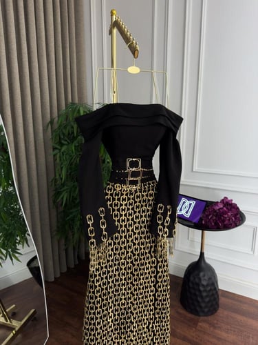 فستان ازرق فخم