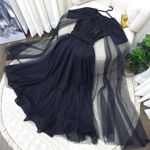 فستان سهرة ترتر لونين