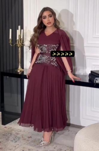 فستان زواج تطريز شك يدوي