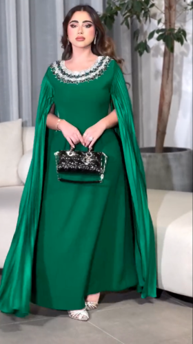 فستان سهره بوديكورن باكمام مكسره