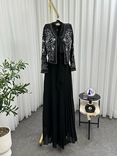 فستان فخم تطريز شك يدوي