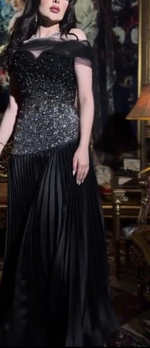 فستان سهره شانطون مطرز لولو