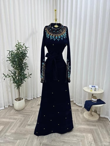 فستان سهره تطريز شك يدوي