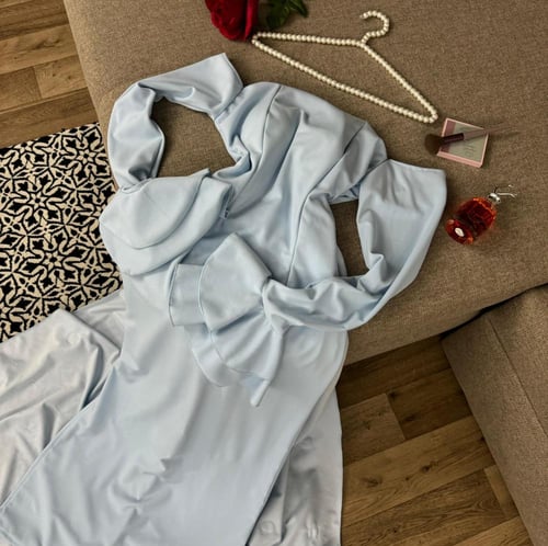 فستان سهره بذيل ورد قص ليزر