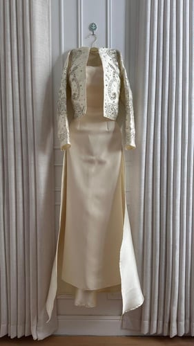 فستان سهره ناعم الخامه :أطلس كوري أسلي