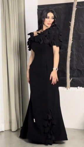 فستان ورد ليزر