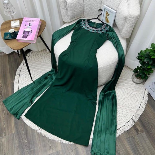 فستان سهره بوديكورن باكمام مكسره