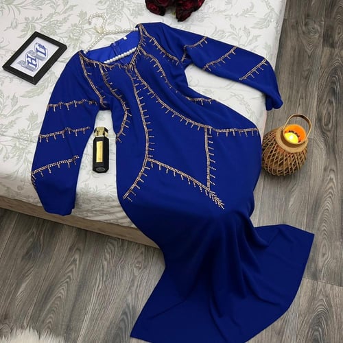 فستان فخم تطريز شك يدوي