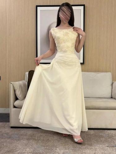 فستان سهره ليموني