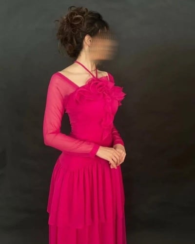 فستان فوشي ناعم