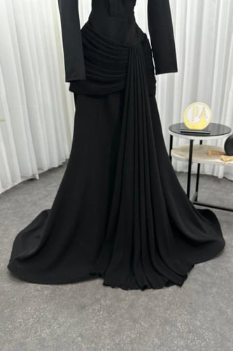 فستان اسود فخم راقي