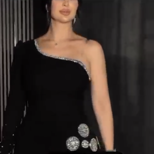 فستان خامه كريب استرتش