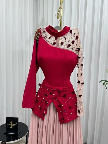 فستان سهره تطريز ملكي فخم