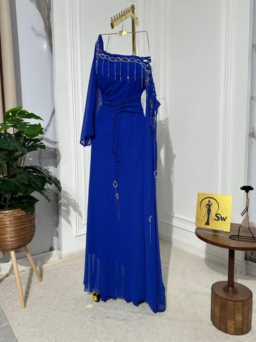 فستان لونين فخم راقي