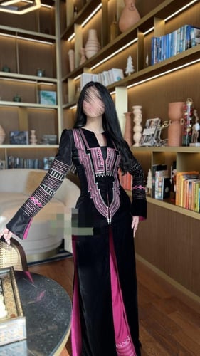 فستان عسيري تطريز كمبيوتر لبس التاسيس