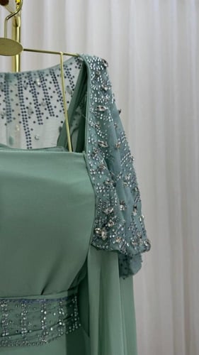 فستان راقي تطريز شك يدوي