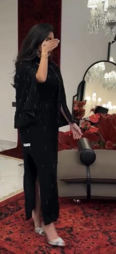 فستان اسود قطعتين