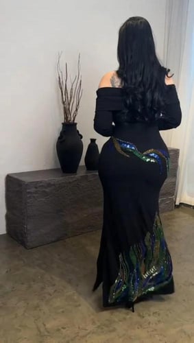 فستان كريب استرتش