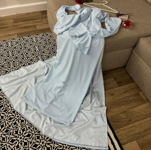 فستان سهره بذيل ورد قص ليزر