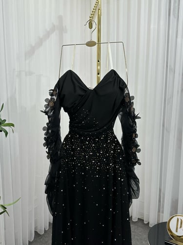 فستان سهره اسود مميز راقي