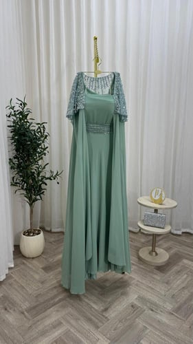 فستان راقي تطريز شك يدوي