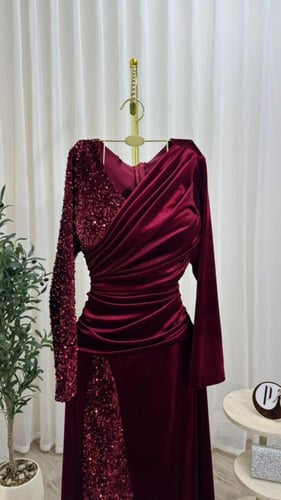 فستان مخمل سهره