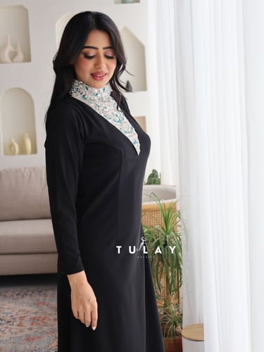 فستان ملكي تطريز زركون