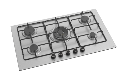 Light stainless steel 90 cm gas hob F22