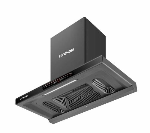 Hyundai Max wall-mounted black extractor hood 90 c...