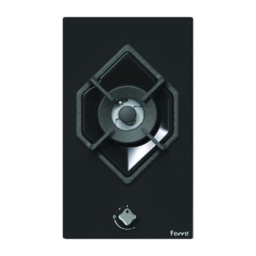 Gas surface 30 cm black glass F01