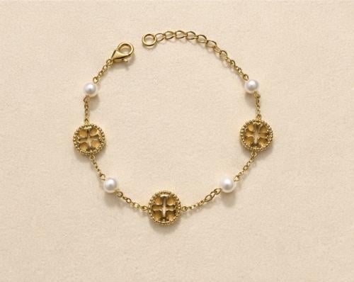 إسوارة TORY BURCH ذهبي- لؤلؤ