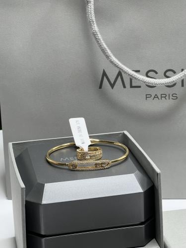 اسوارة مع خاتم MESSIKA معدن ذهبي