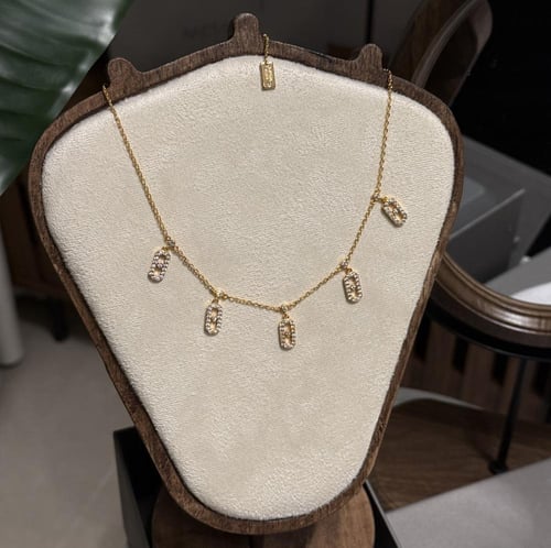 سلسال مع حلق MESSIKA معدن ذهبي