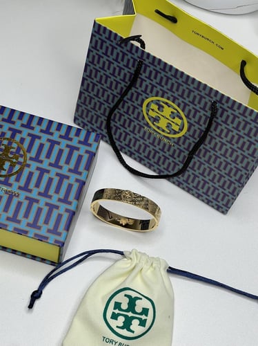 إسوارة TORY BURCH مقاس 14 سم معدن ذهبي