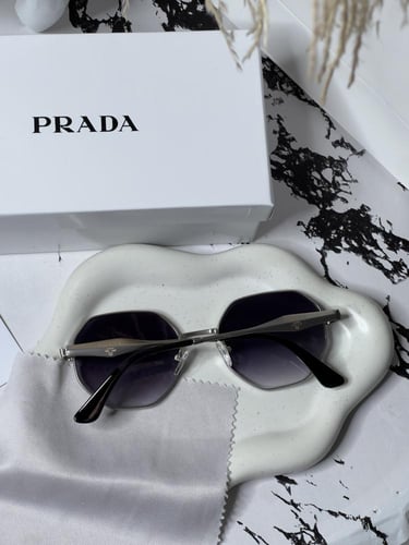 نظارة PRADA أطار فضي -فضي
