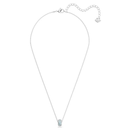 سلسال سوارفيسكي فضي كريستالة زرقاء