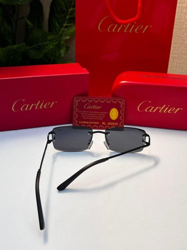 نظارة Cartier- اطار اسود- عدسه اسود
