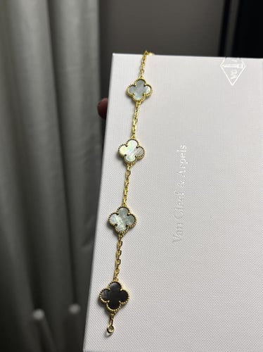 إسوارة Van cleef ذهبي - فيروزي